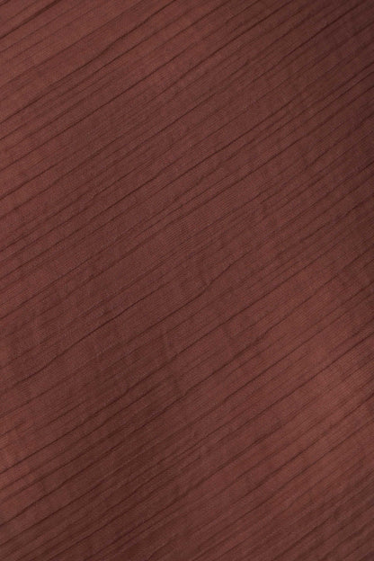 Leilani Sheer Draped Asymmetric Top - Chocolate