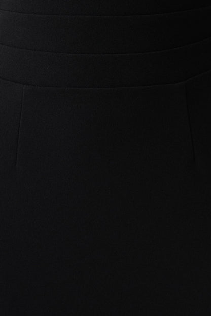 Elan Stretch Crepe Maxi Dress - Black