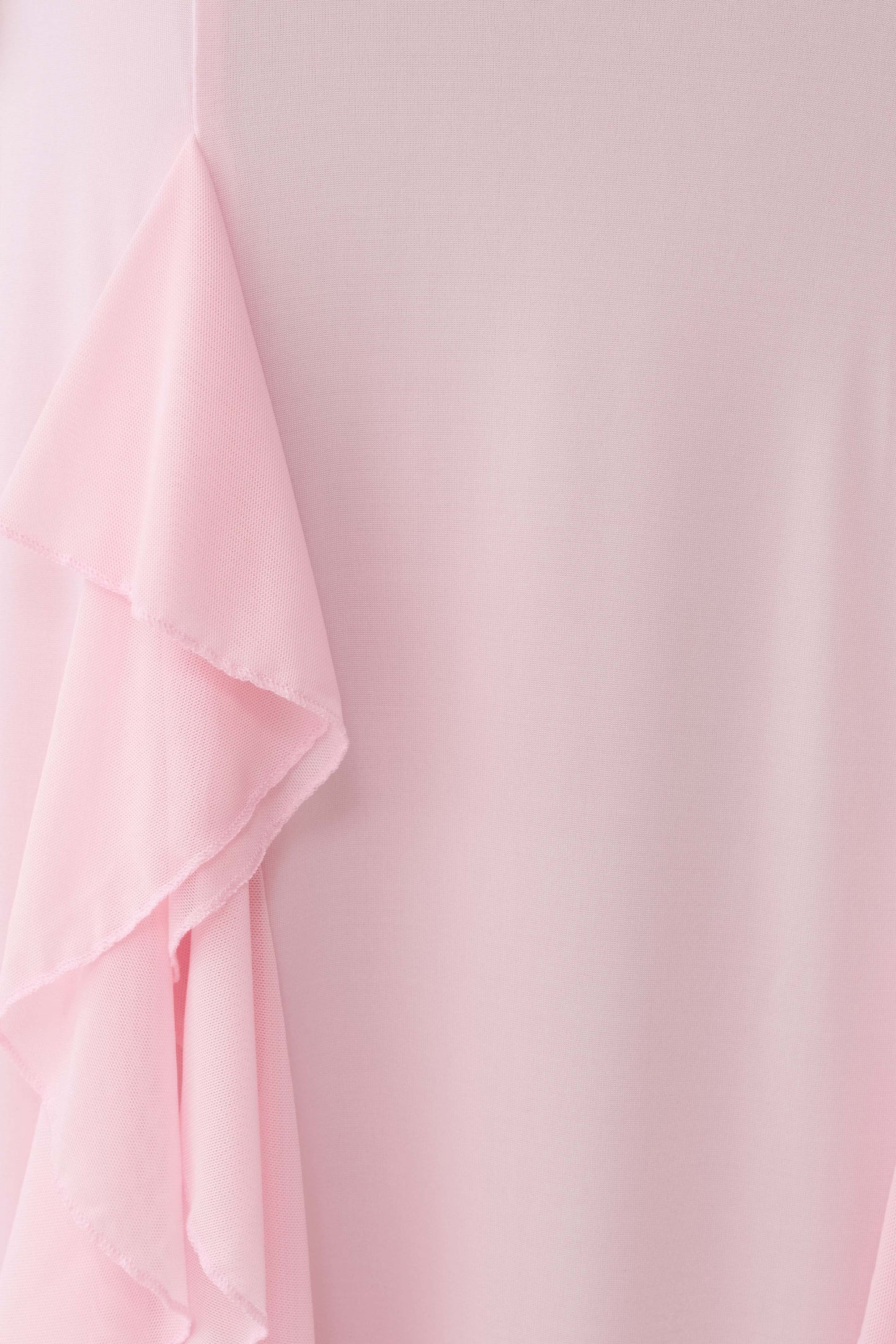Etta Ruffle Slinky Maxi Dress - Pale Pink