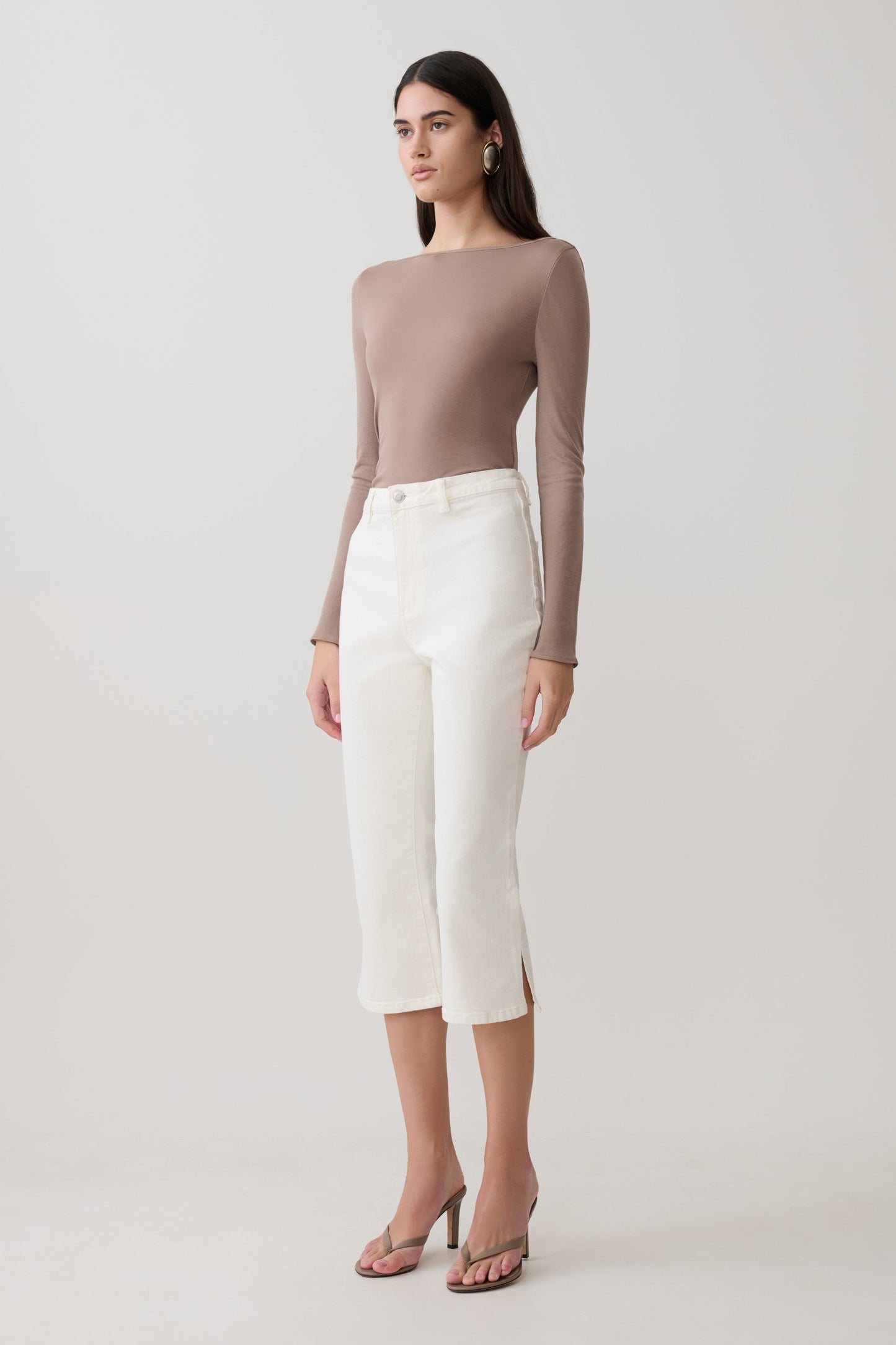 Coraline Long Sleeve Sheer Top - Neutral
