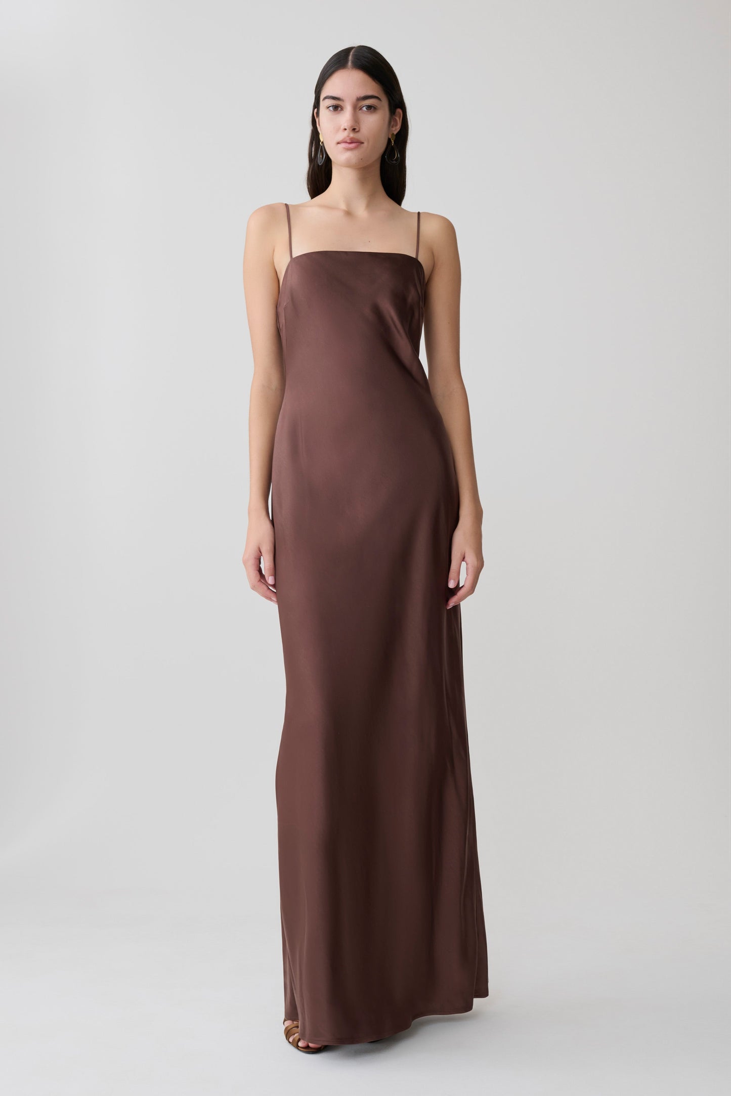 Martinne Chiffon Overlay Maxi Dress - Mocha
