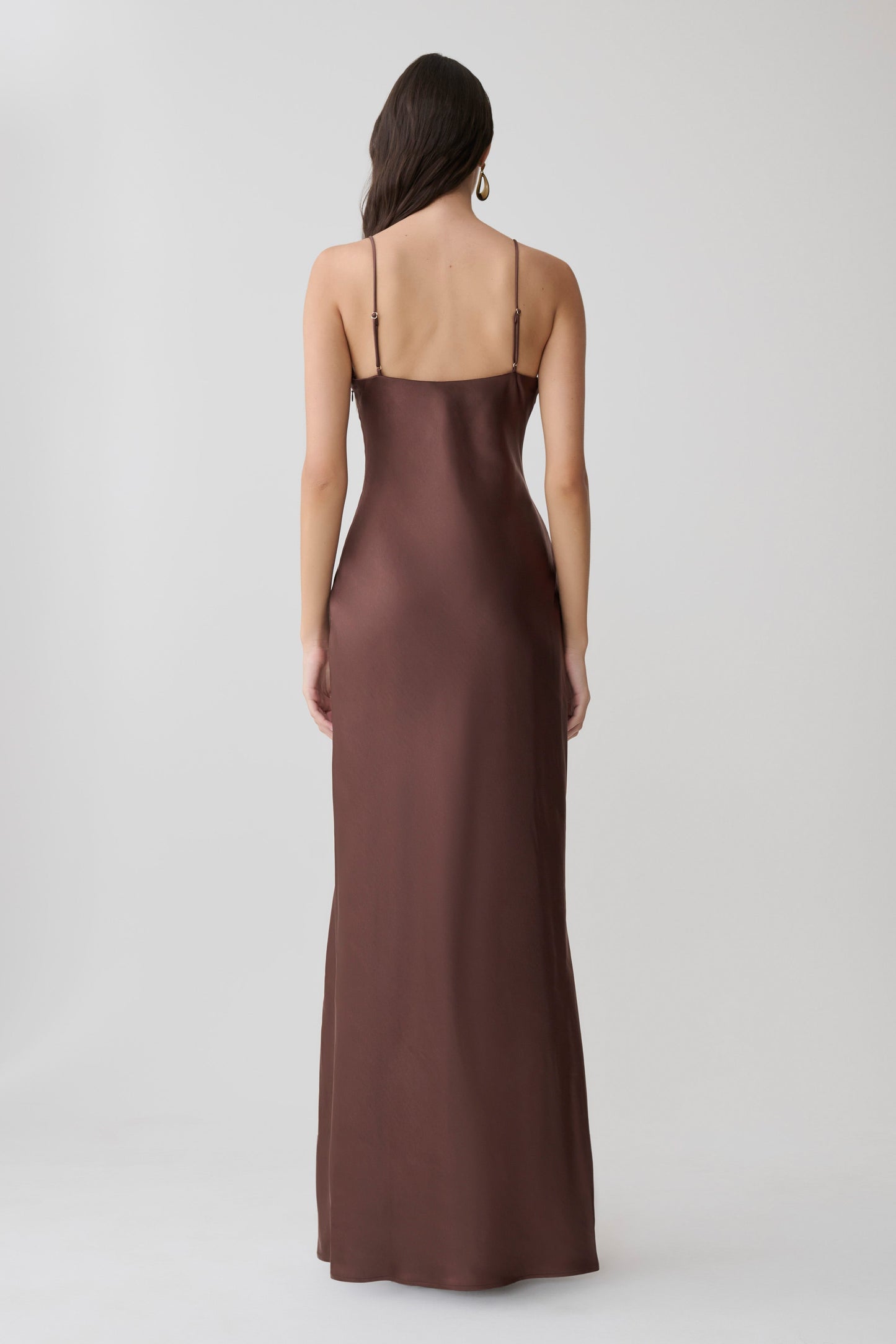 Martinne Chiffon Overlay Maxi Dress - Mocha