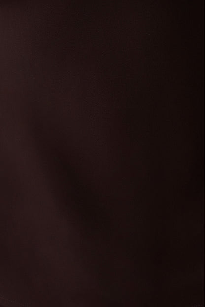 Nora Halter Chiffon Top - Cacao Brown