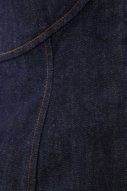 Rema Halter Longline Denim Top - Washed Indigo Blue