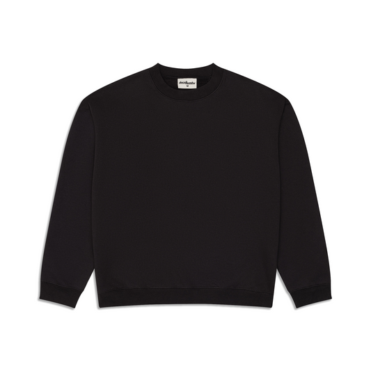 600 GSM 'Black' Fleece Crewneck