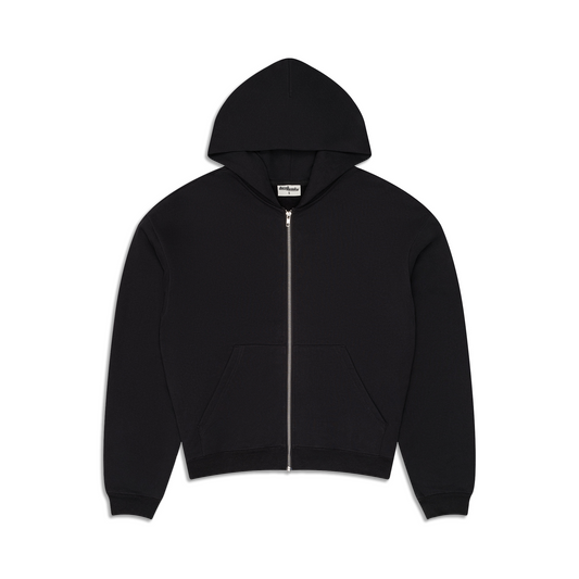 600 GSM 'Black' Zip-Up Hoodie