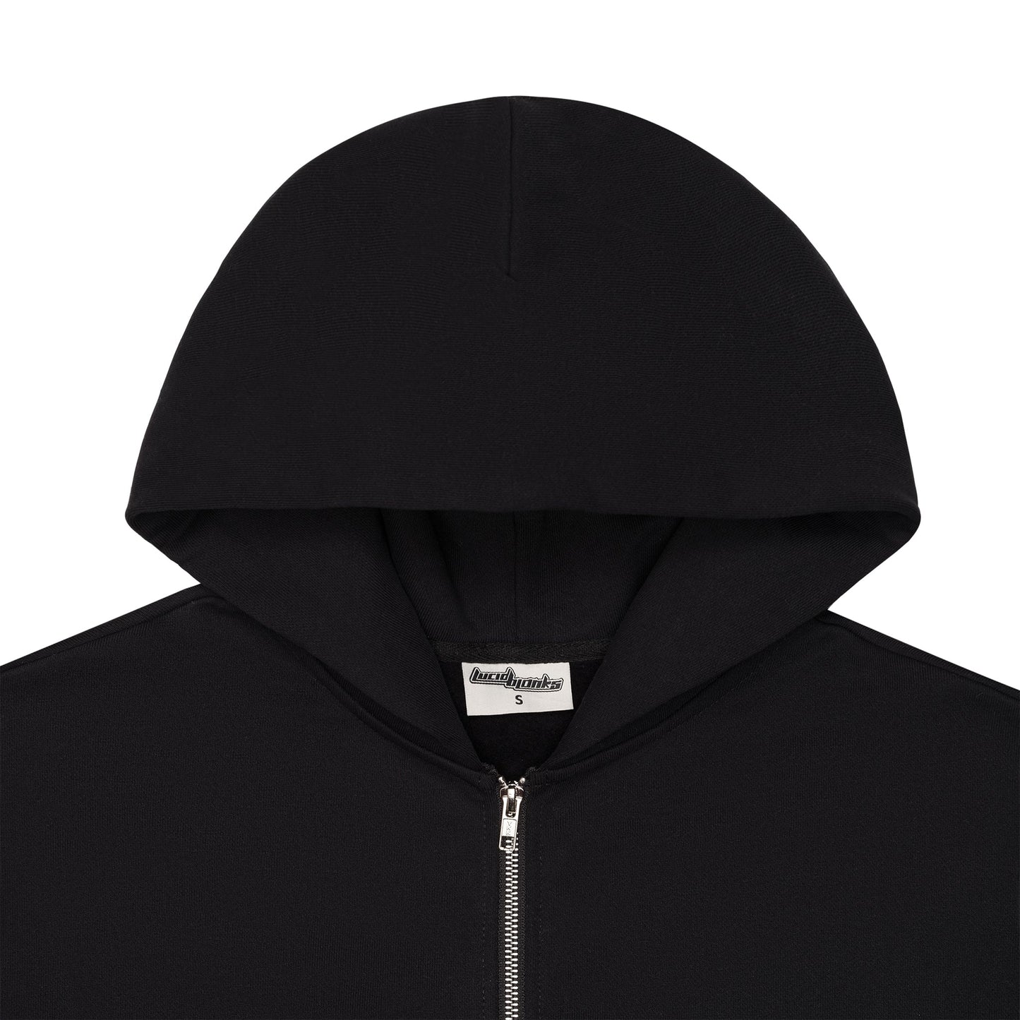 600 GSM 'Black' Zip-Up Hoodie