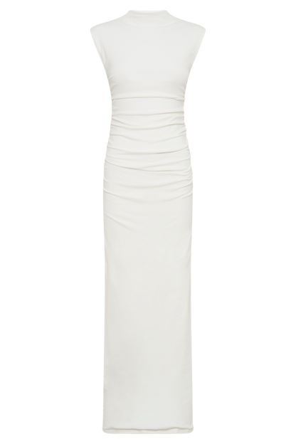 Elliot High Neck Sleeveless Maxi Dress - White