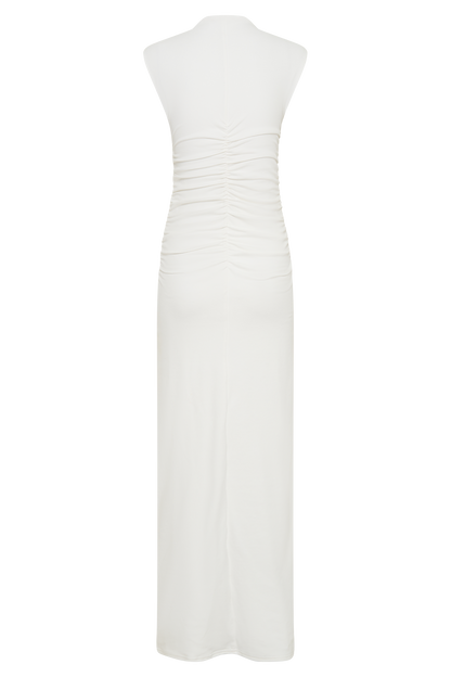 Elliot High Neck Sleeveless Maxi Dress - White
