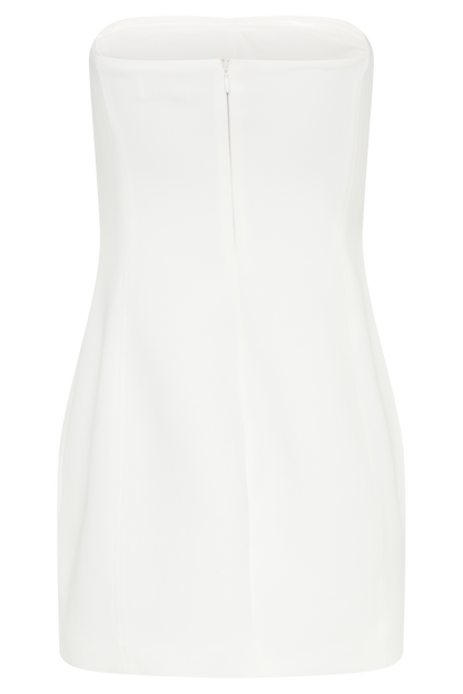 Maci Crepe Mini Dress - White