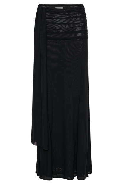 Arna Mesh Maxi Skirt - Black