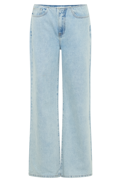 Caitlin Mid Rise Denim Jeans - Light Blue