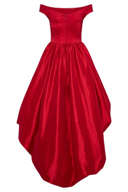 Amelia Bubble Maxi Dress - Ruby Red