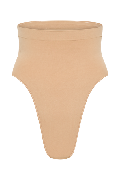 Saria High Waist Shapewear Briefs - Beige