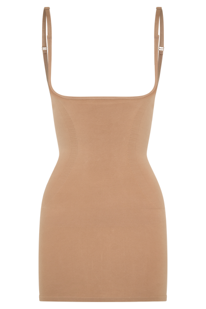 Jocelyn Backless Shapewear Mini Dress - Latte