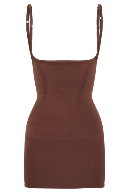 Jocelyn Backless Shapewear Mini Dress - Espresso