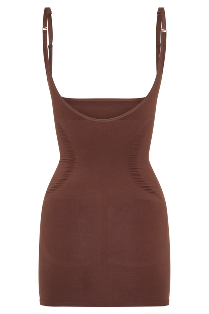 Jocelyn Backless Shapewear Mini Dress - Espresso