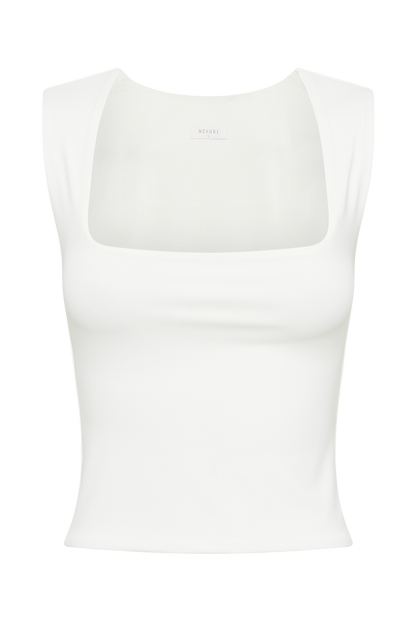 Linley Recycled Nylon Long Line Top - White