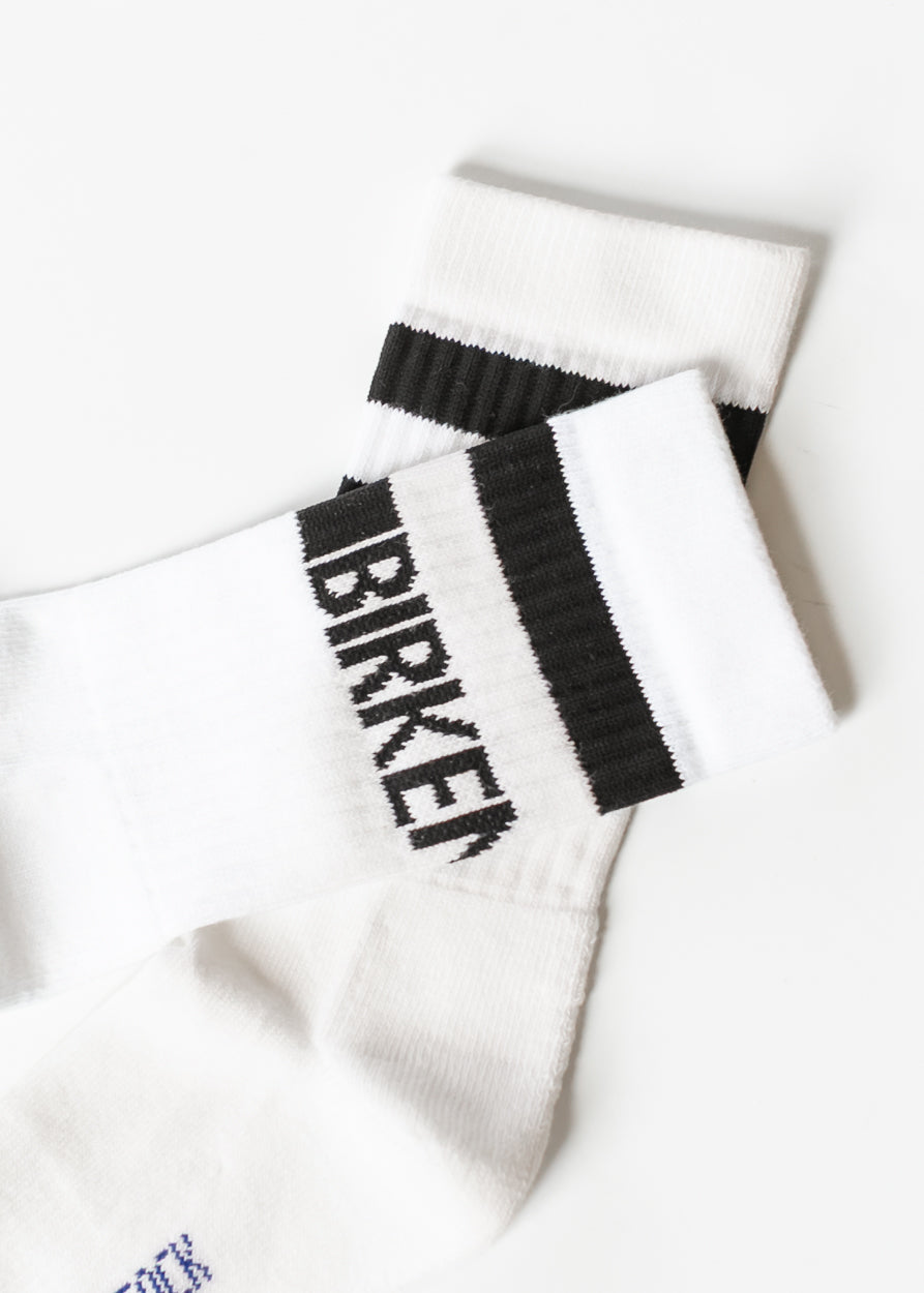 Birkenstock® Women's Cotton Crew Black Stripe Socks