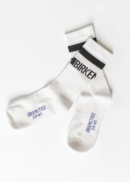 Birkenstock® Women's Cotton Crew Black Stripe Socks