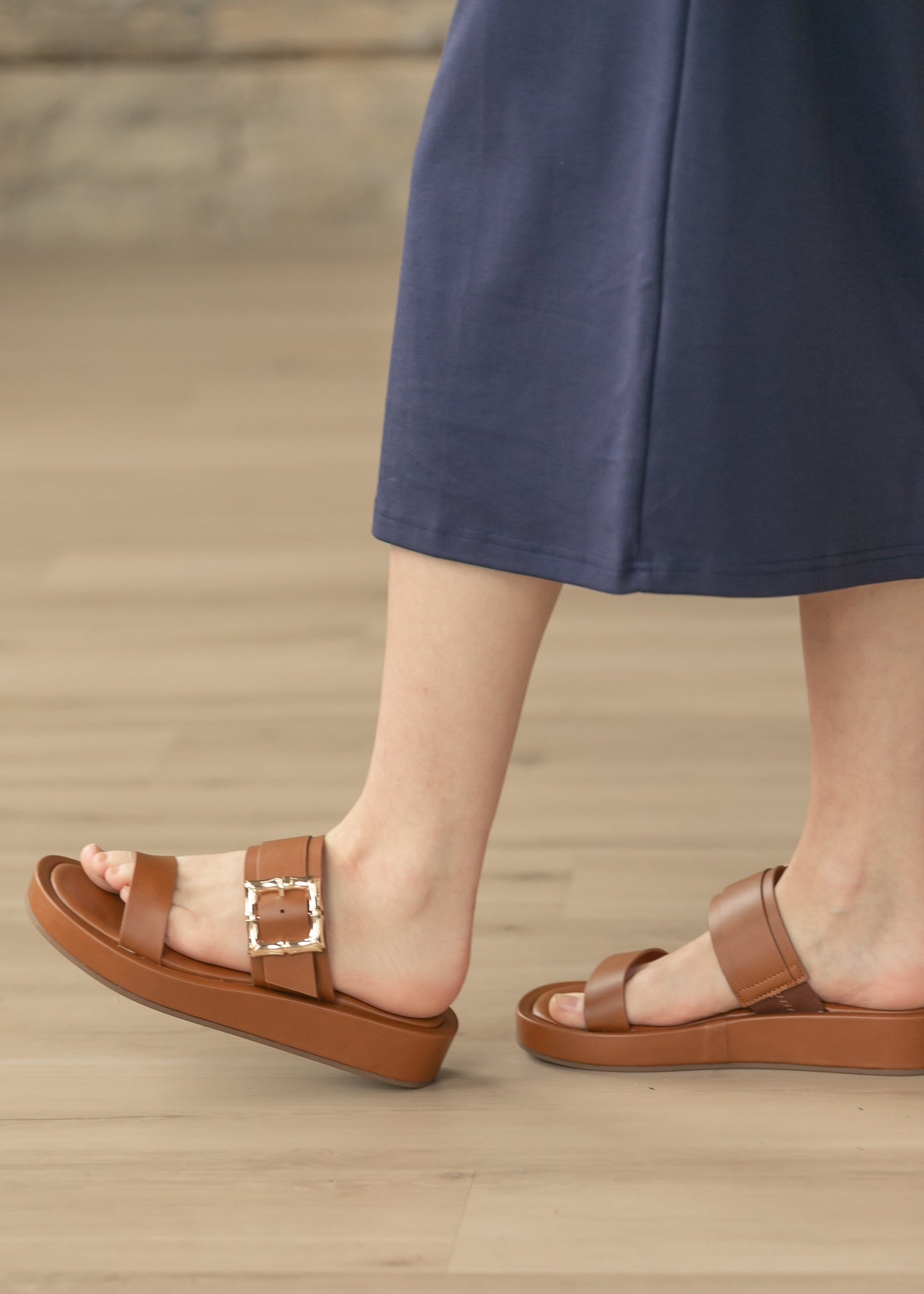 Double Strap Platform Sandals