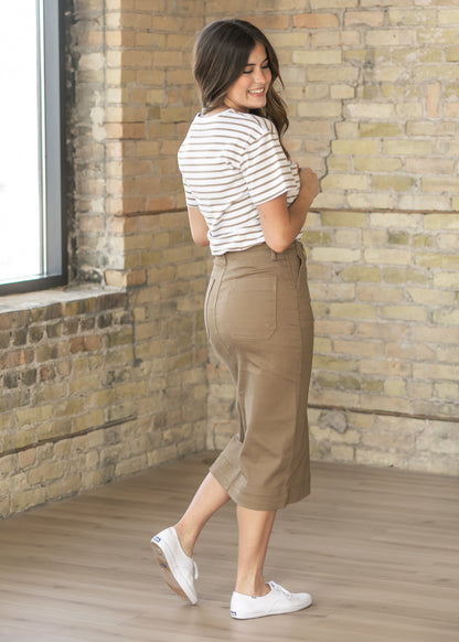 Erica Cotton Twill Midi Skirt - FINAL SALE