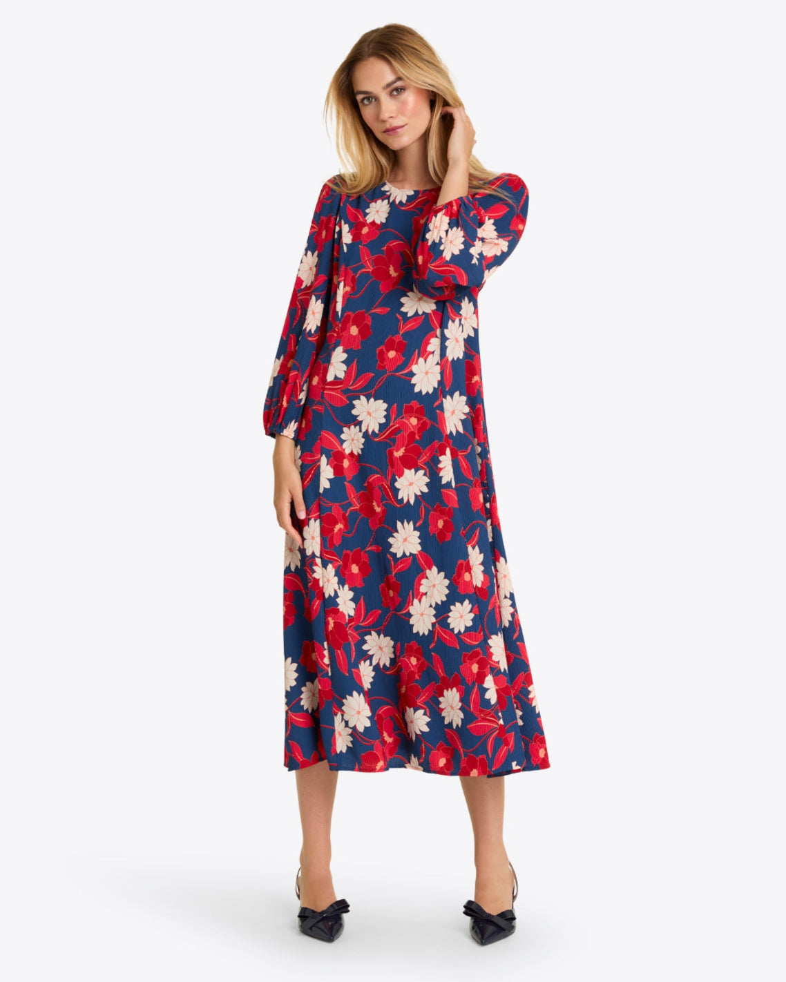 Matilda Midi Dress in Crinkle PlissÃ©