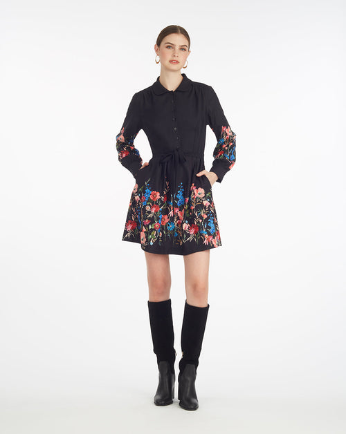 Ellie Shirtdress in Moonlit Blooms