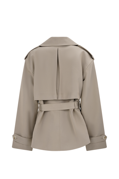 Alden Short Trench Jacket - Pebble