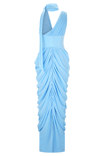 Alex Chiffon Maxi Dress - Blue