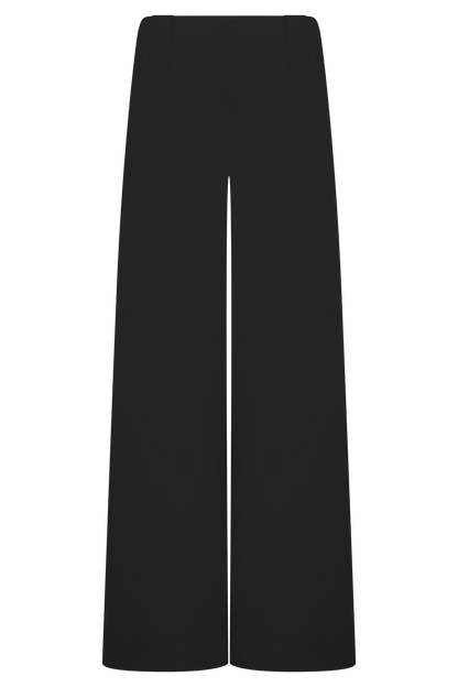 Arlo Wide Leg Suiting Trouser - Black