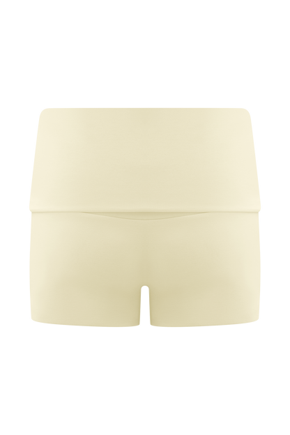 Birdie Fold Over Shorts - Ivory
