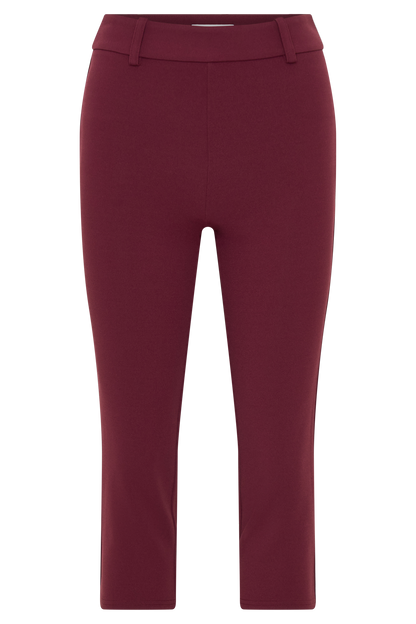 Blanca Stretch Crepe Capri Pants - Mahogany