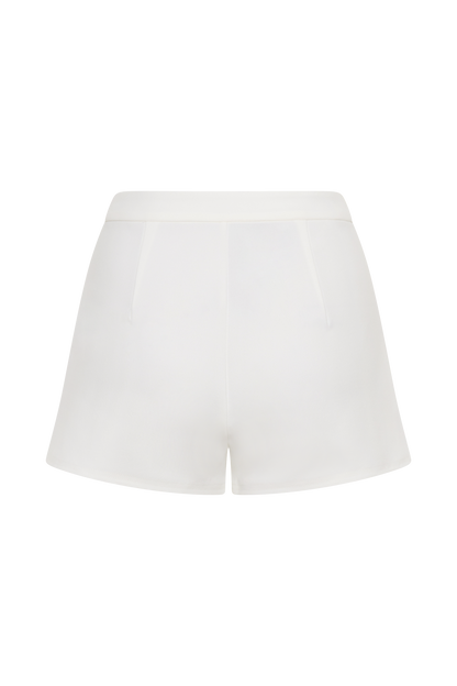 Blanca Stretch Crepe Shorts - White