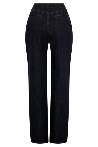 Clarrissa High Rise Jeans - Washed Indigo Blue