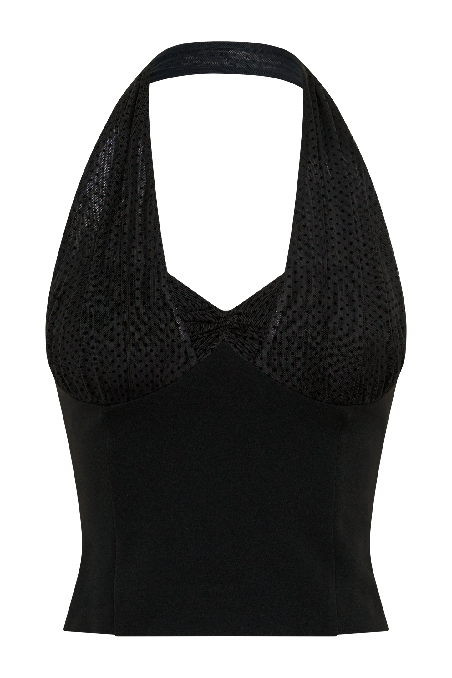 Cressida Crepe Halter Top - Black