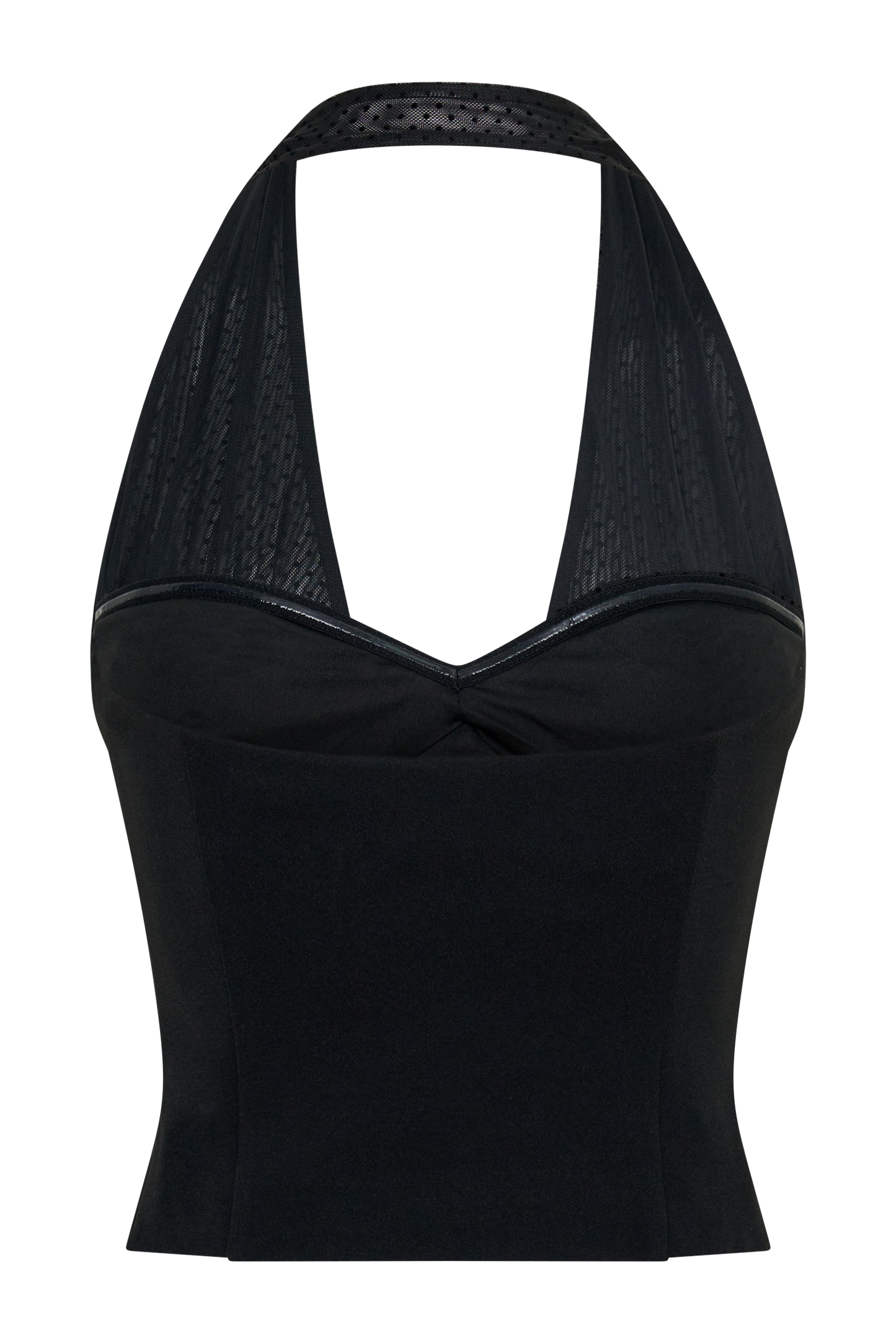 Cressida Crepe Halter Top - Black