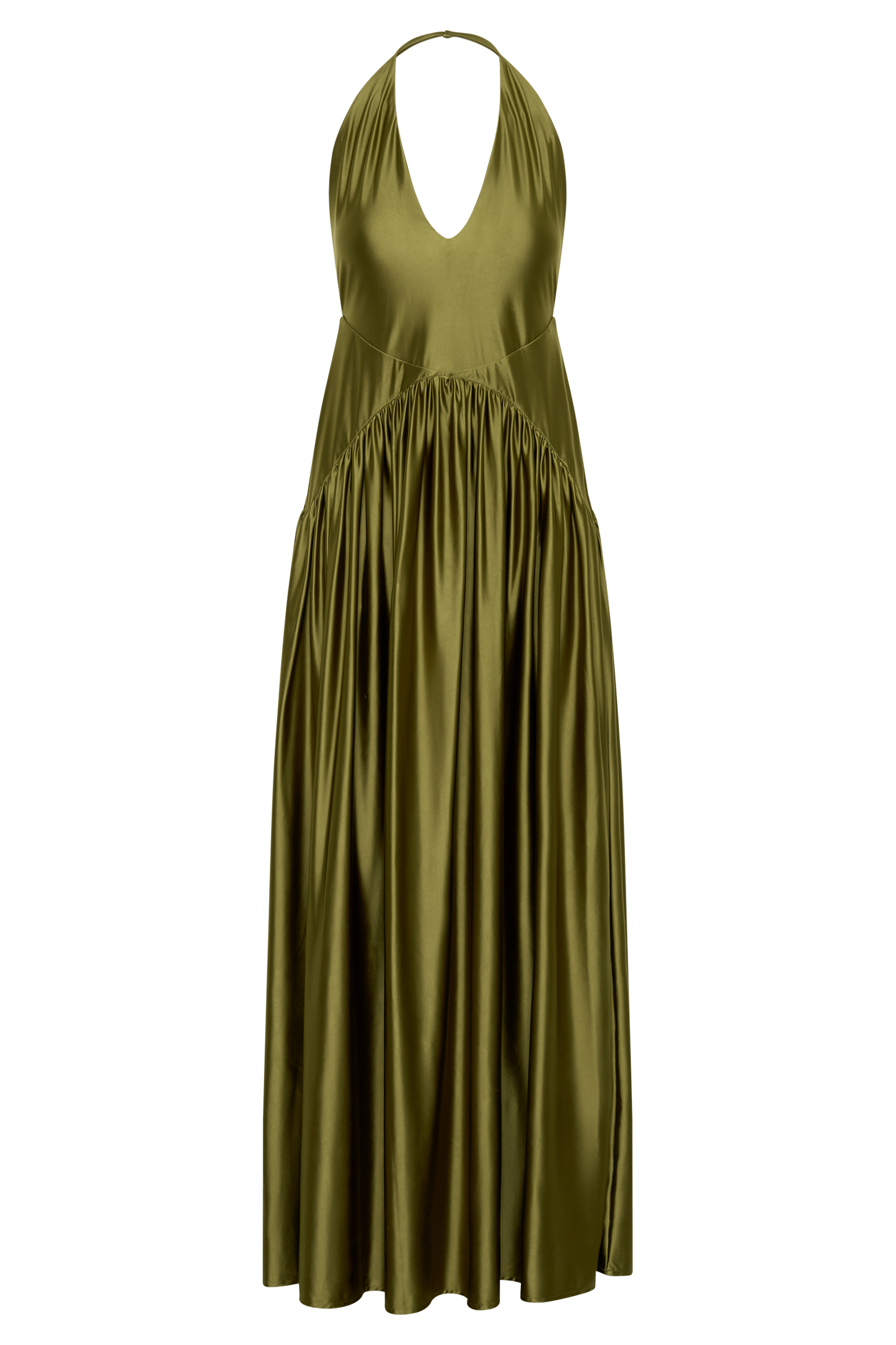 Cypress Halter Maxi Dress - Olive
