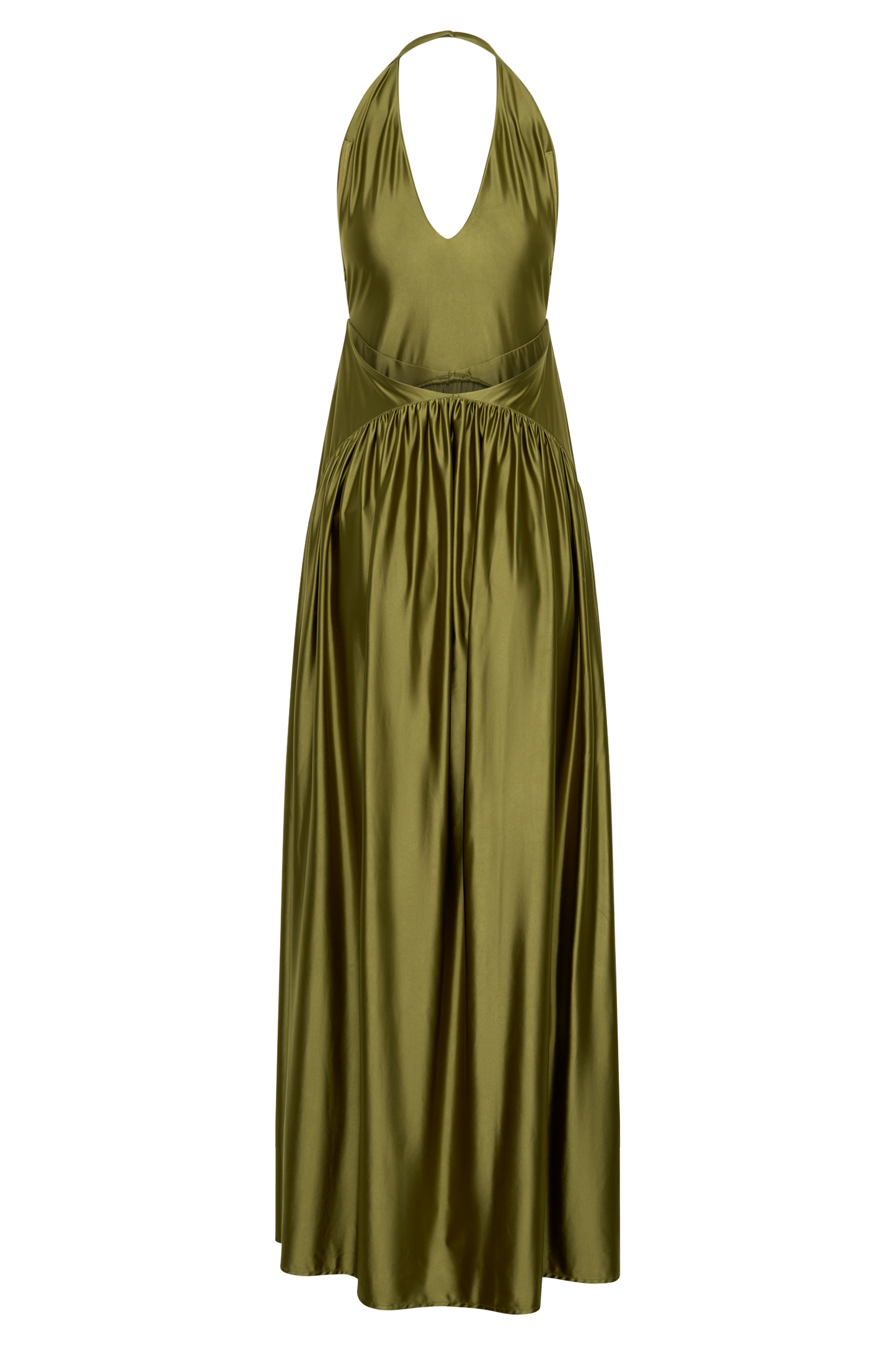 Cypress Halter Maxi Dress - Olive