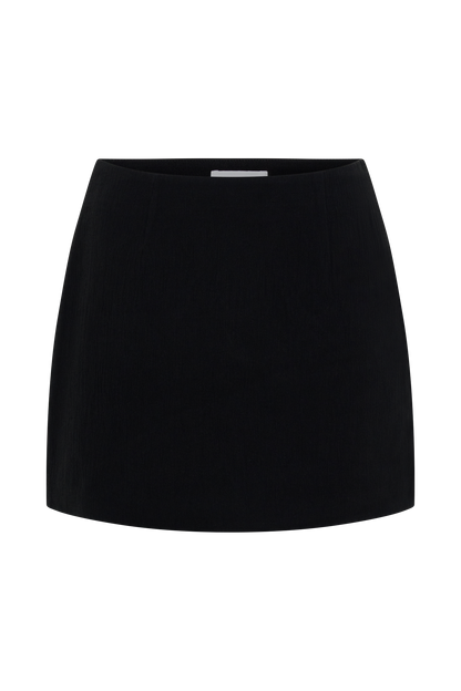 Dayana Cotton Mini Skirt - Black