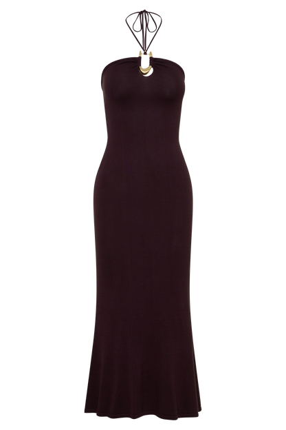 Dimitri Knit Midi Dress - Chocolate