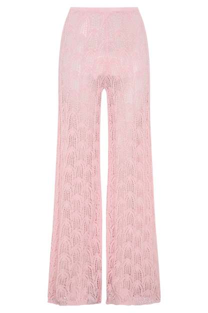 Glinda Crochet Pants - Baby Pink