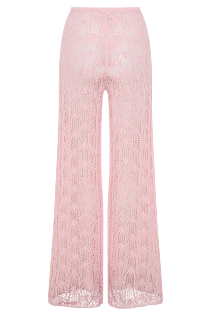 Glinda Crochet Pants - Baby Pink
