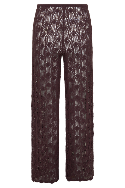 Glinda Crochet Pants - Chocolate