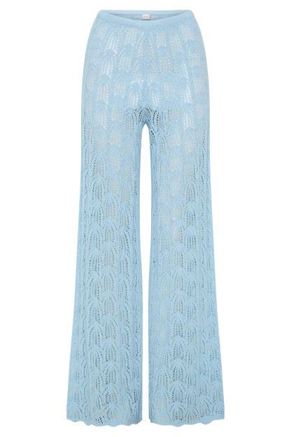 Glinda Crochet Pants - Light Blue