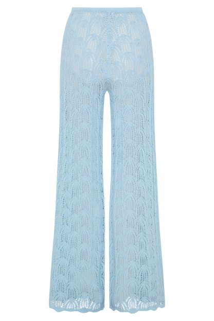 Glinda Crochet Pants - Light Blue