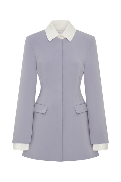 Gretchen Suiting Mini Dress - Grey