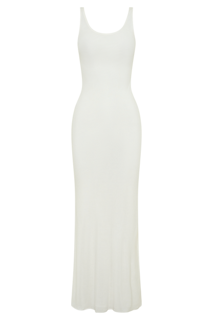 Gwenaelle Scoop Neck Jersey Maxi Dress - White