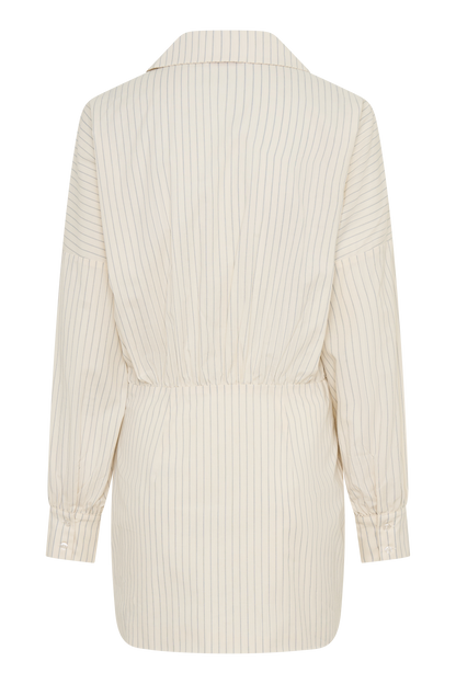 Ivy Oversize Shirt Mini Dress - Stripe