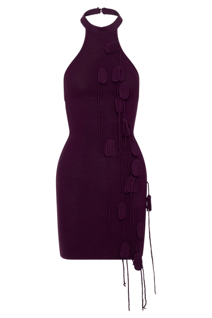 Jacky Tulip Mini Dress - Plum